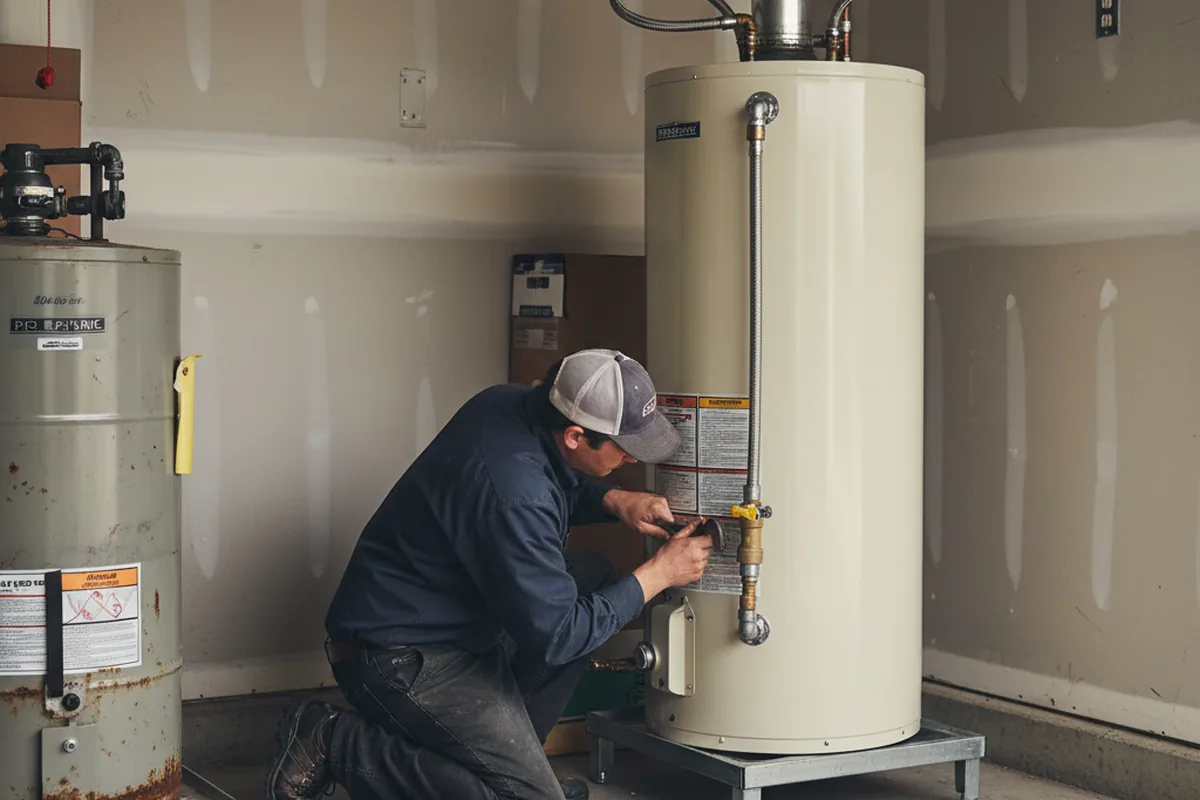 Water heater and shutoff valve replacement in Clarksville